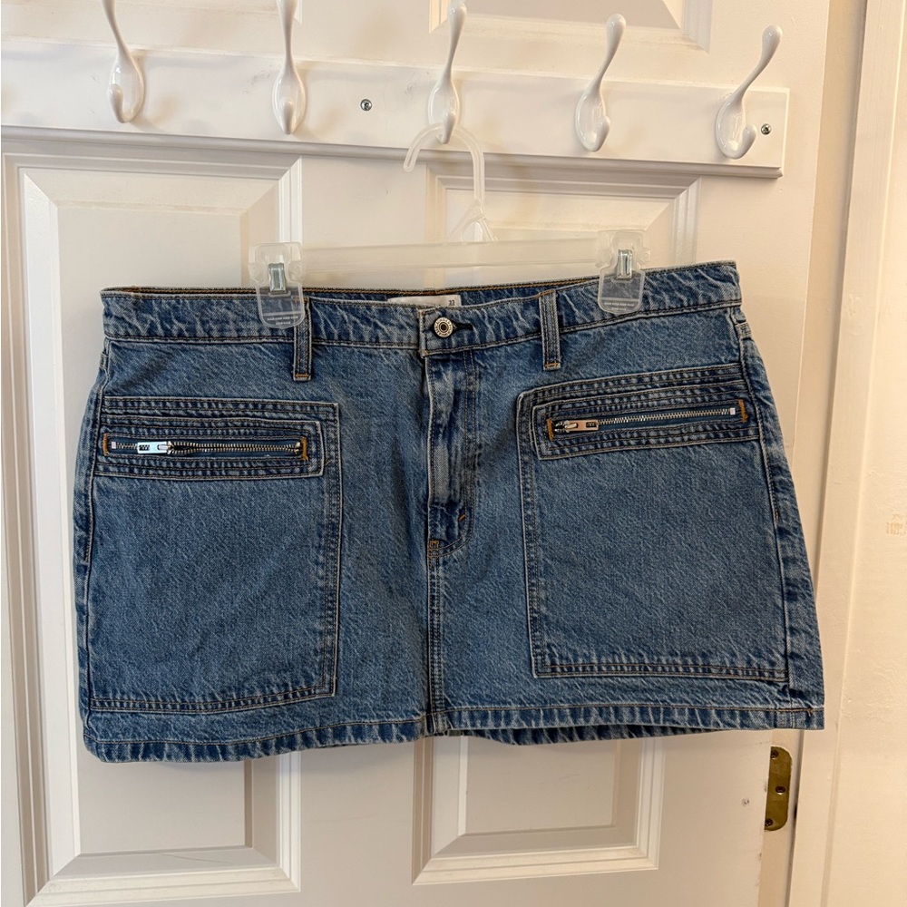 Abercrombie & Fitch High Rise Denim Skirt